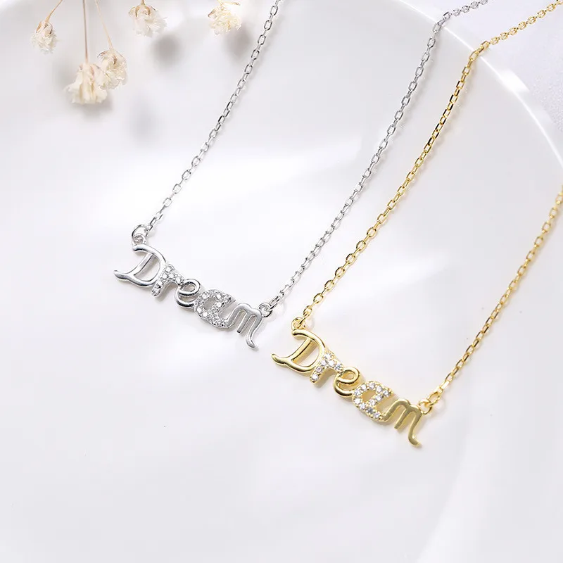 Taki bayan kolye zircon letter dream initial women dainty necklace 925 sterling silver, Silver / gold 
Taki bayan kolye zircon letter dream initial women dainty necklace 925 sterling silver, Silver / gold
