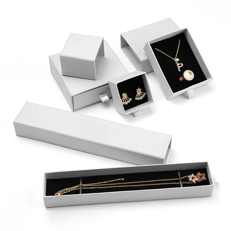 OEM Sliver Custom Jewelry Sliding Packaging Logo Gift Earring Necklace Ring Drawer Boite Jewellery Paper Box With Velvet Foam
OEM Sliver Custom Jewelry Sliding Packaging Logo Gift Earring Necklace Ring Drawer Boite Jewellery Paper Box With Velvet Foam