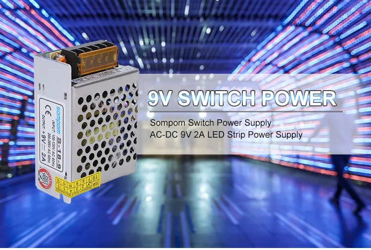 HOT Sale Switching 9V 2A Power Supply for LED Light