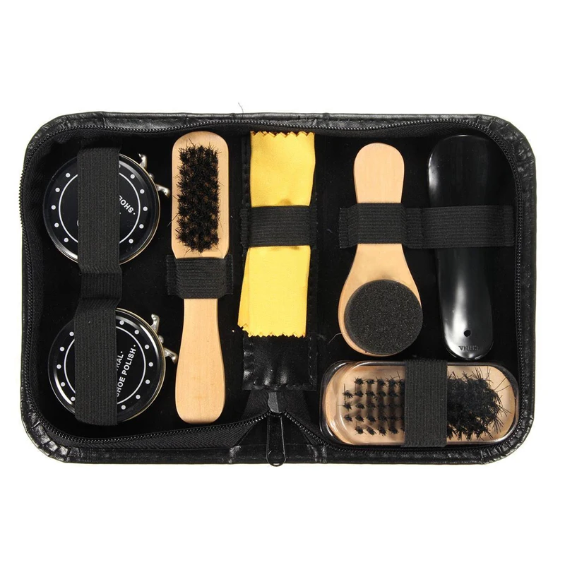 8 Pcs/Set Pro Shoes Care Kit Shoe Shine Box Bamboo Wooden Cleaning Set Brush Shine Polishing Tool For Leather Shoes
8 Pcs/Set Pro Shoes Care Kit Shoe Shine Box Bamboo Wooden Cleaning Set Brush Shine Polishing Tool For Leather Shoes