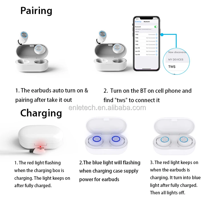 Wireless Earbuds Tw60 Headphone Earphone Wireless Stereo Earphone Wireless Headset BJBJ - ANKUX.COM