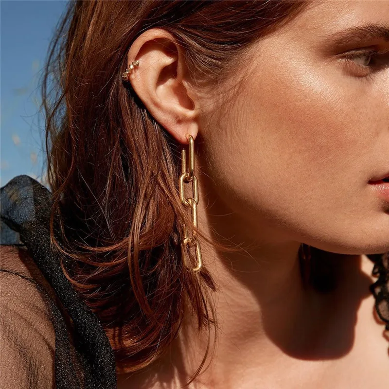 Chain Earrings Female joker long geometric earrings Ins cool wind simple temperament U earrings
Chain Earrings Female joker long geometric earrings Ins cool wind simple temperament U earrings