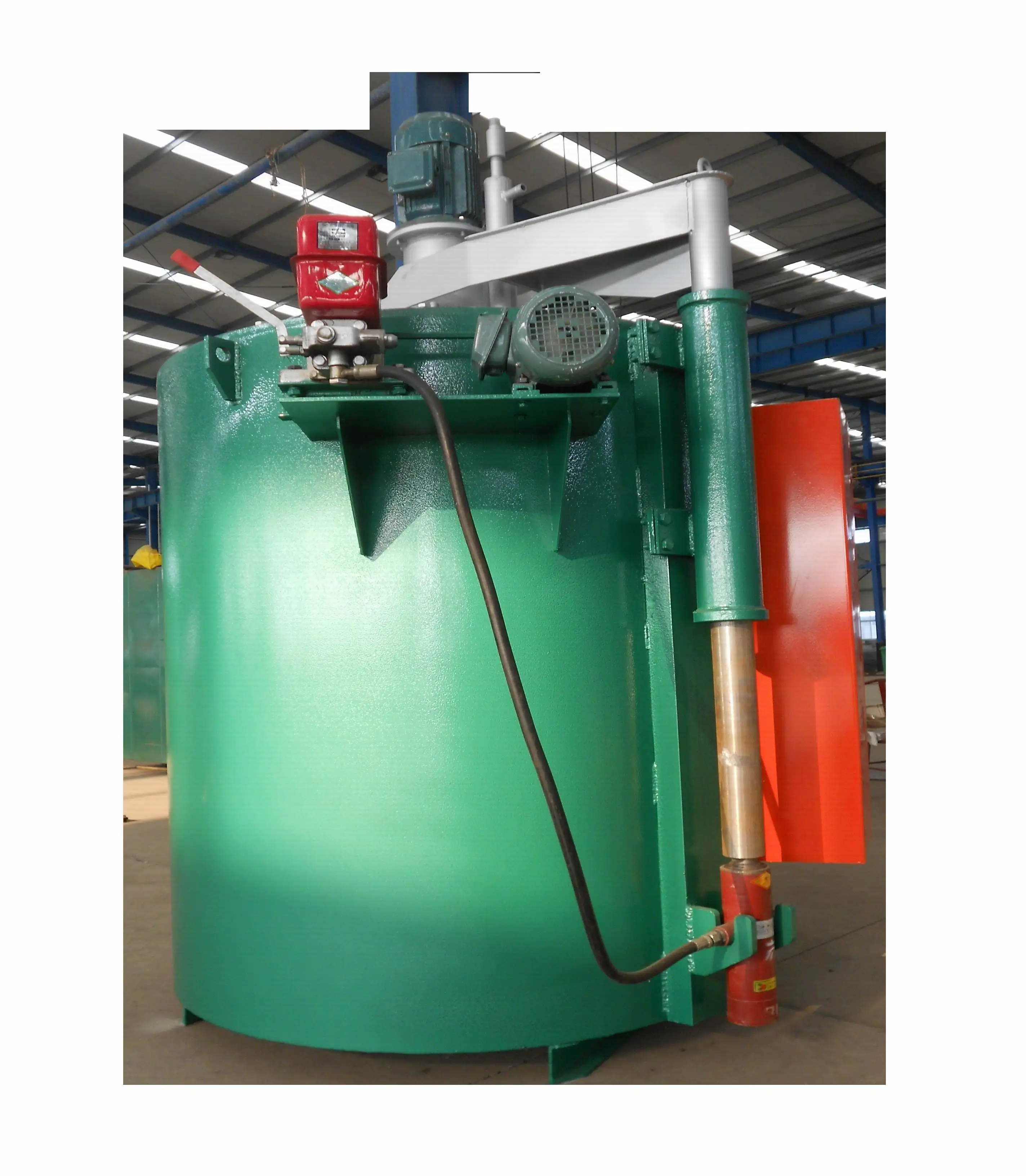 Well-type gas nitriding furnace for steel workpieces/resistance furnace