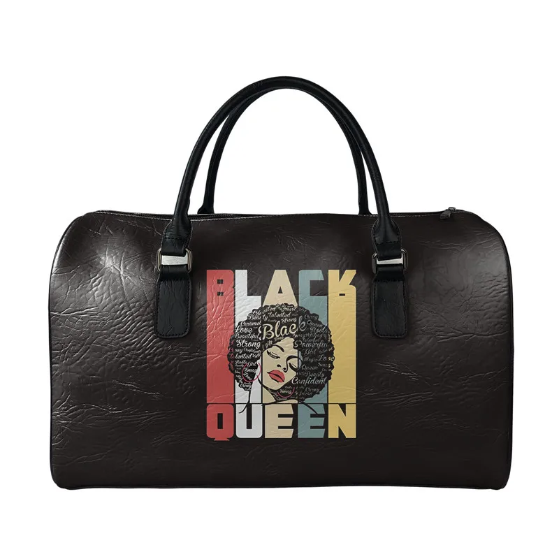 African Girl Art Print Women Custom Travelling Leather Black Bags Big PU Travel Leather Duffle Bag
African Girl Art Print Women Custom Travelling Leather Black Bags Big PU Travel Leather Duffle Bag