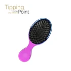 Wholesale plastic fashion cute boar bristle silicone straight hair brush
