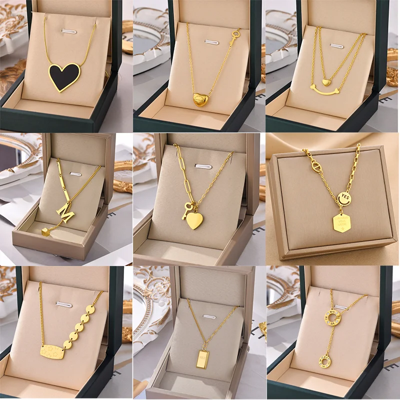 Trendy Non Tarnish Stainless Steel Necklace PVD 18K Gold Plated Waterproof Love Heart Pendant Necklace Jewelry For Women
Trendy Non Tarnish Stainless Steel Necklace PVD 18K Gold Plated Waterproof Love Heart Pendant Necklace Jewelry For Women