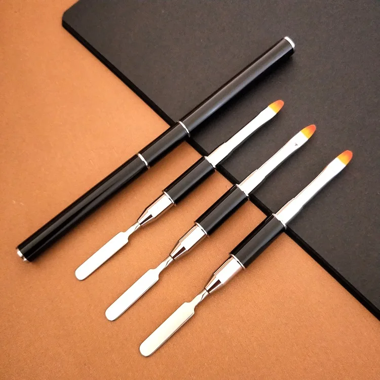 Double-end Nail Art Gel Nylon brush Nail polish brush dust cleaning Brush Gel Apply Slice Spatula Manicure
Double-end Nail Art Gel Nylon brush Nail polish brush dust cleaning Brush Gel Apply Slice Spatula Manicure