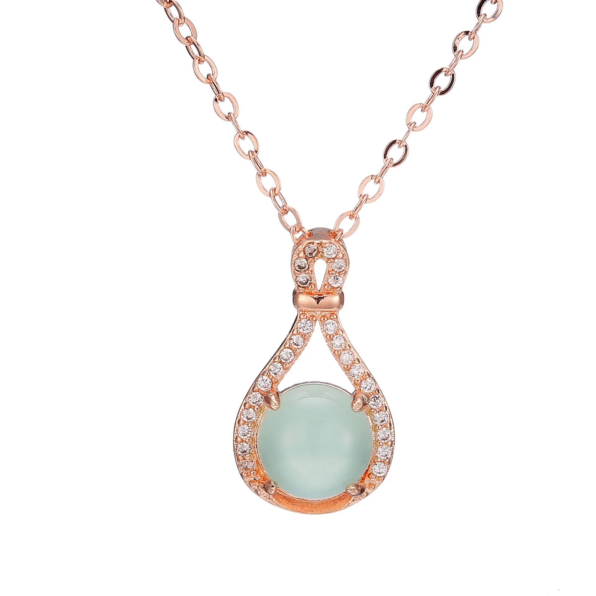 Fashion Women Necklace Jewelry Girls Charm Rose Gold Crystal Green Female Clavicle Necklace For Mother' Gift
Fashion Women Necklace Jewelry Girls Charm Rose Gold Crystal Green Female Clavicle Necklace For Mother' Gift