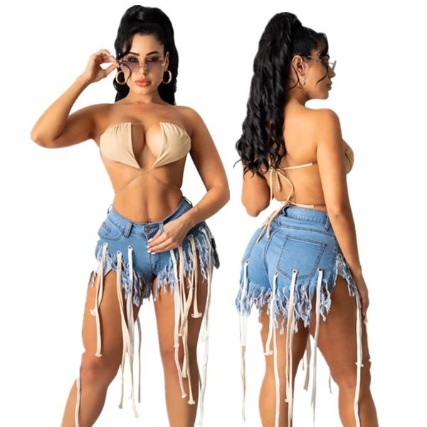 Hot Summer Plus Size Rripped Demin Beach Tassel Sale Sexy Stretch Solid Color High Waisted Women's Jeans Tassel Sorts, Green, red, pink
Hot Summer Plus Size Rripped Demin Beach Tassel Sale Sexy Stretch Solid Color High Waisted Women's Jeans Tassel Sorts, Green, red, pink