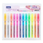 12color High quality Fashion Transparent Highlighter Student School Office Stationery Fluorescent art Marker Pen New