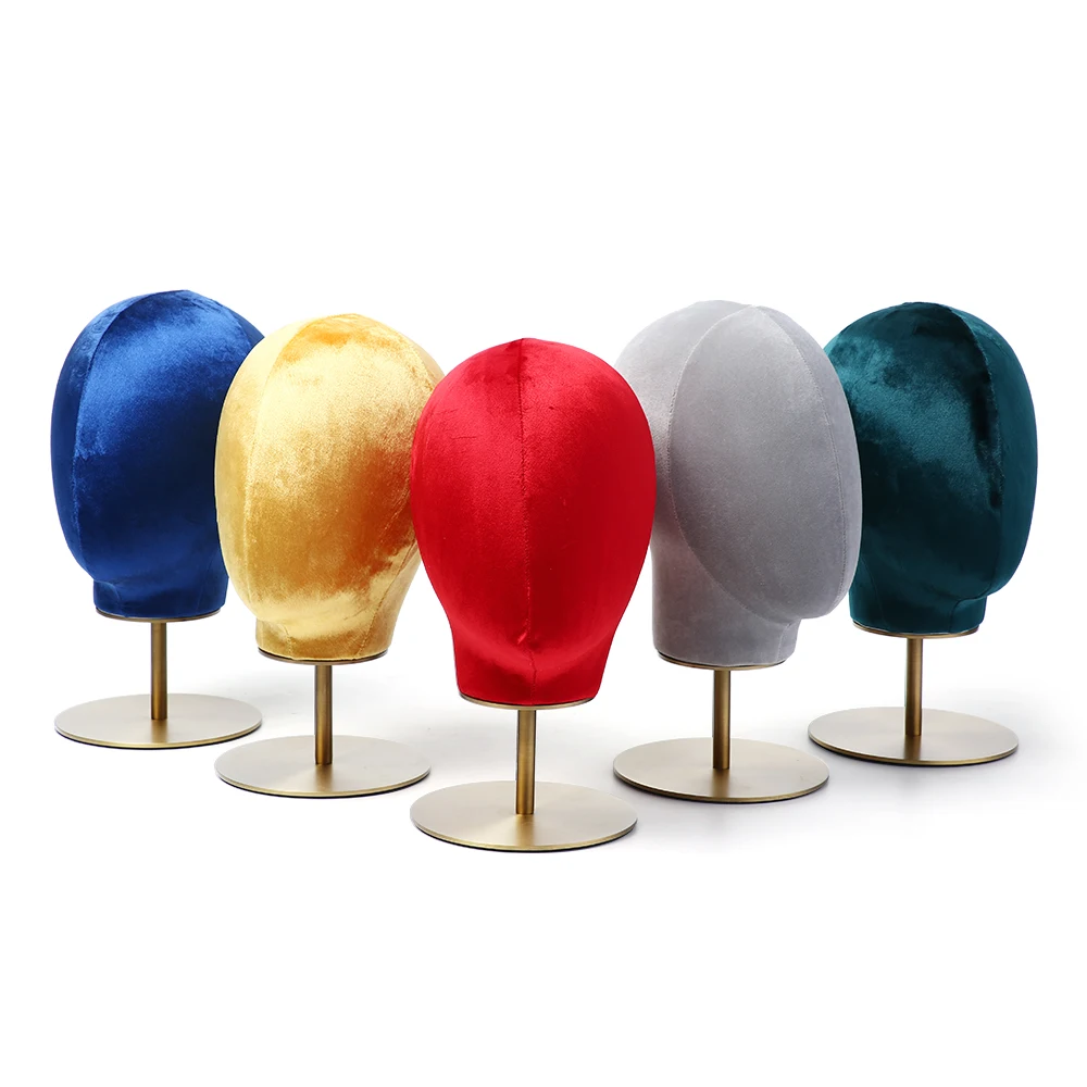 Best Selling Colorful Velvet Fabric Cap Displays Hat Wig Display Stand With Round Gold Brush Stainless Steel Base, Optional
Best Selling Colorful Velvet Fabric Cap Displays Hat Wig Display Stand With Round Gold Brush Stainless Steel Base, Optional