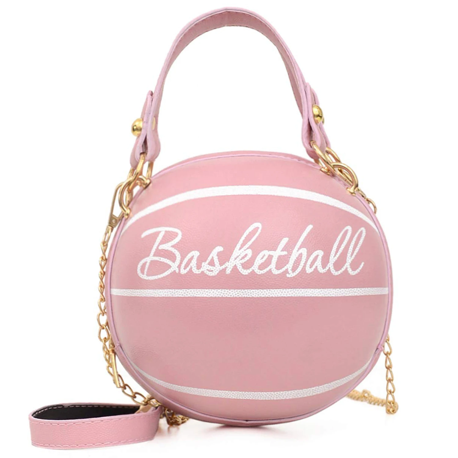 New fashion trend Chain Bag Purse Girls Messenger Tote Mini Shoulder PU Pink basketball Handbags for Women, Black
New fashion trend Chain Bag Purse Girls Messenger Tote Mini Shoulder PU Pink basketball Handbags for Women, Black