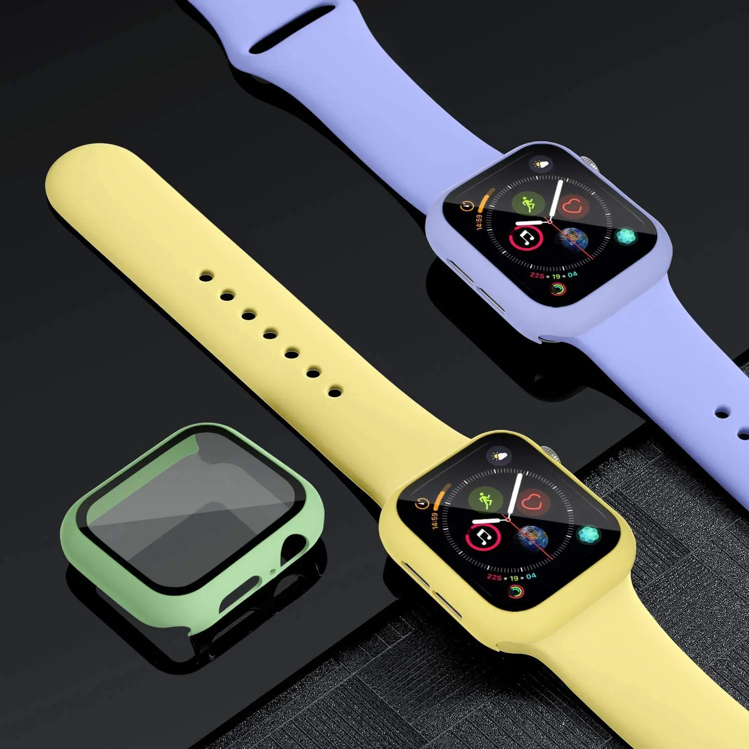 Case+glass+strap for Apple Watch Band 44mm 40mm 38mm 42mm Silicone Sport Bracelet iWatch Serie 3 4 5 6 se Band, 9 colors
Case+glass+strap for Apple Watch Band 44mm 40mm 38mm 42mm Silicone Sport Bracelet iWatch Serie 3 4 5 6 se Band, 9 colors