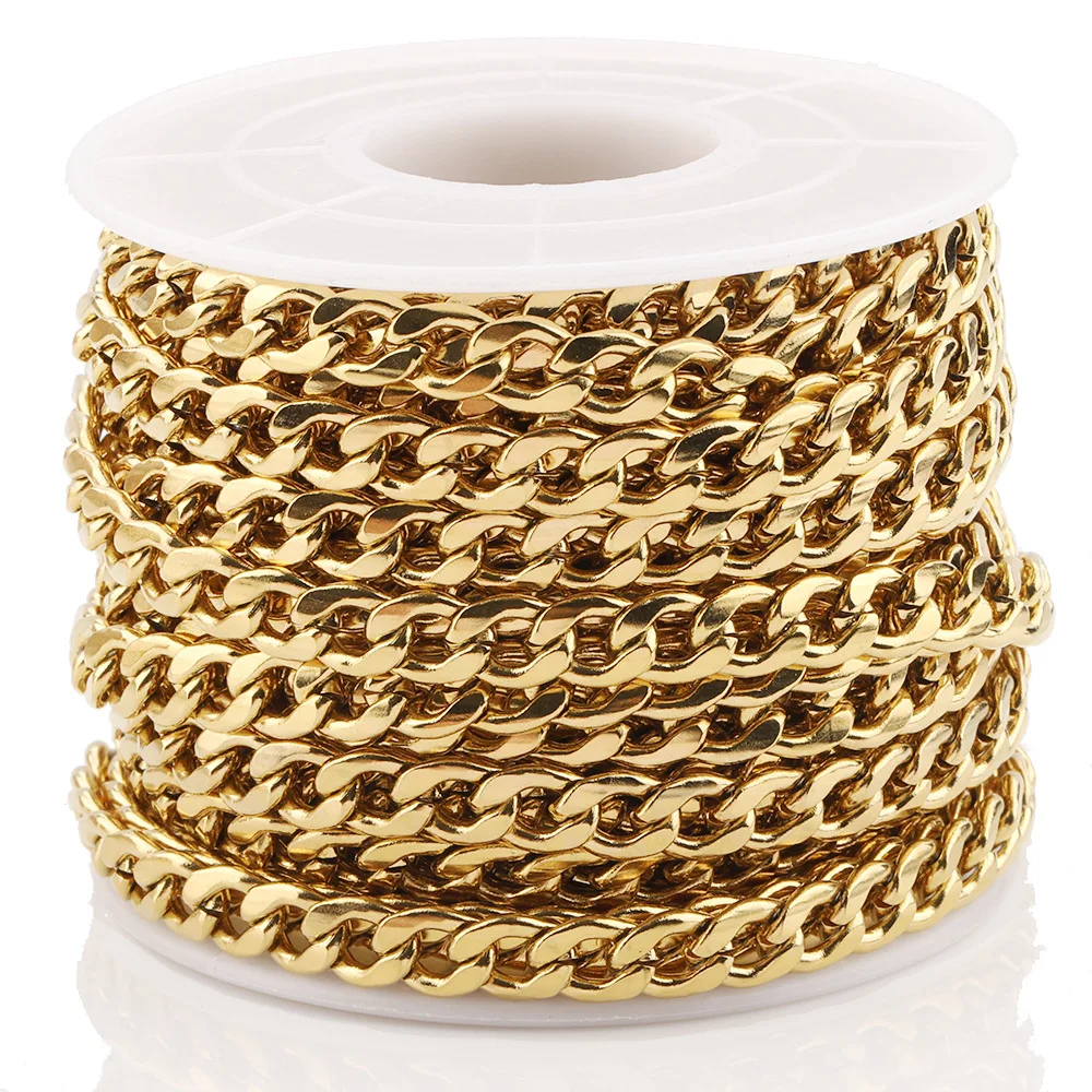 18k Stainless Steel Nk Chain 1/1 Cuban Link Titanium Steel Flat Chain Bracelet Necklace Jewelry Accessories
18k Stainless Steel Nk Chain 1/1 Cuban Link Titanium Steel Flat Chain Bracelet Necklace Jewelry Accessories