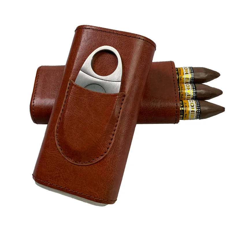Custom Luxury Cigar Tube Portable Travel Cigar Holder Case with Cigar Cutter for Men
Custom Luxury Cigar Tube Portable Travel Cigar Holder Case with Cigar Cutter for Men