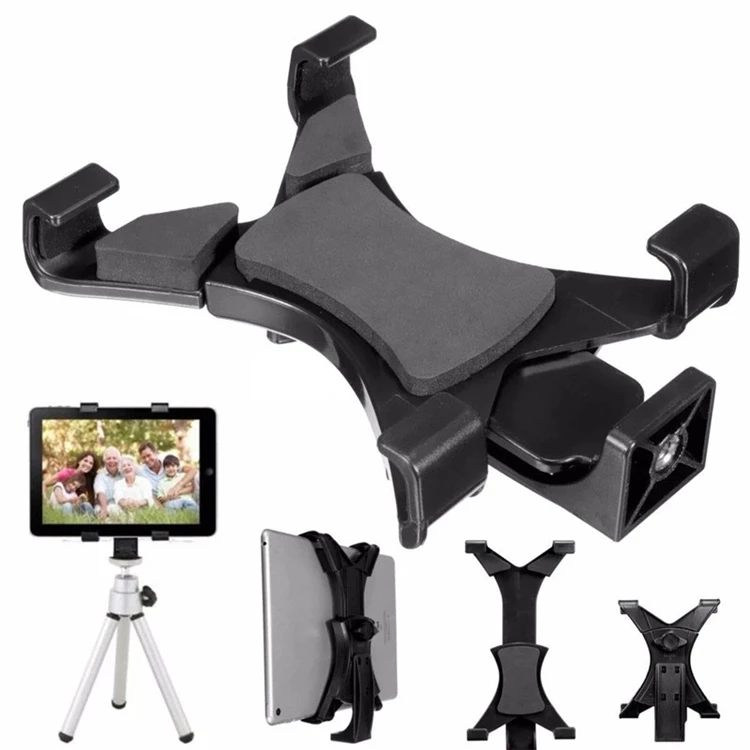 Universal Tablet Tripod Mount Clamp With 1/4"Thread Adapter For iPad 2/3/4/Air/Air2 /mini For Galaxy Tablet Phone Bracket Holder, Black
Universal Tablet Tripod Mount Clamp With 1/4"Thread Adapter For iPad 2/3/4/Air/Air2 /mini For Galaxy Tablet Phone Bracket Holder, Black