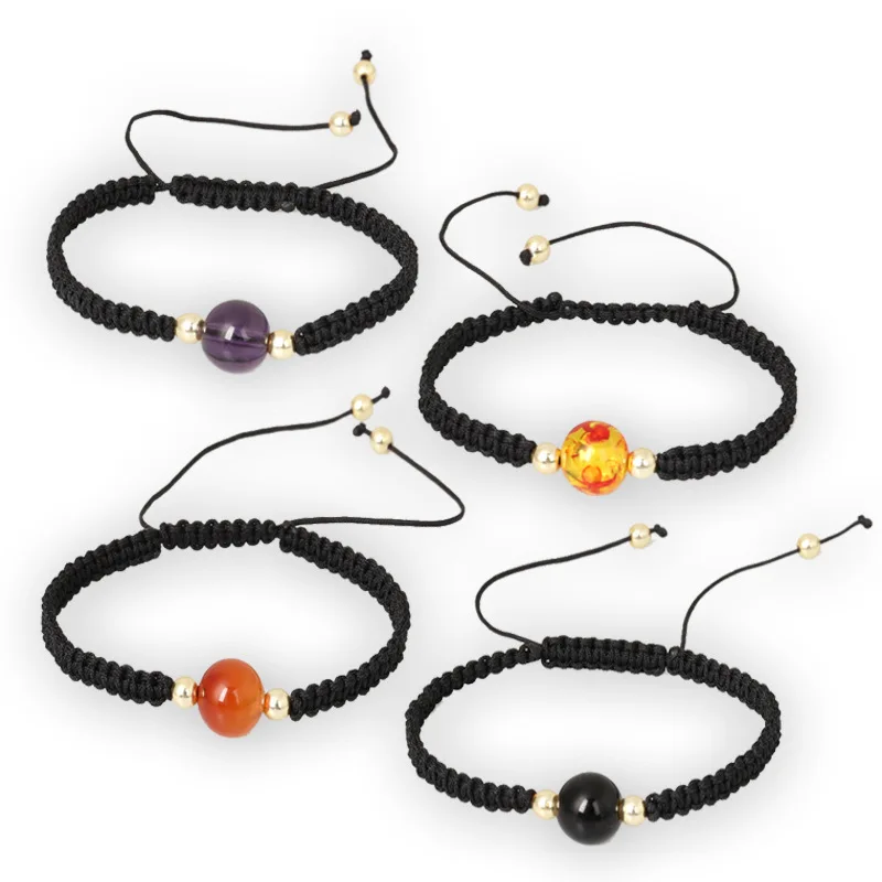 Handmade Jewelry Amber Natural Stone Braided Bracelets Colorful Healing Crystal Agate Beads Bracelets Tiger Eye Stone Bracelet
Handmade Jewelry Amber Natural Stone Braided Bracelets Colorful Healing Crystal Agate Beads Bracelets Tiger Eye Stone Bracelet