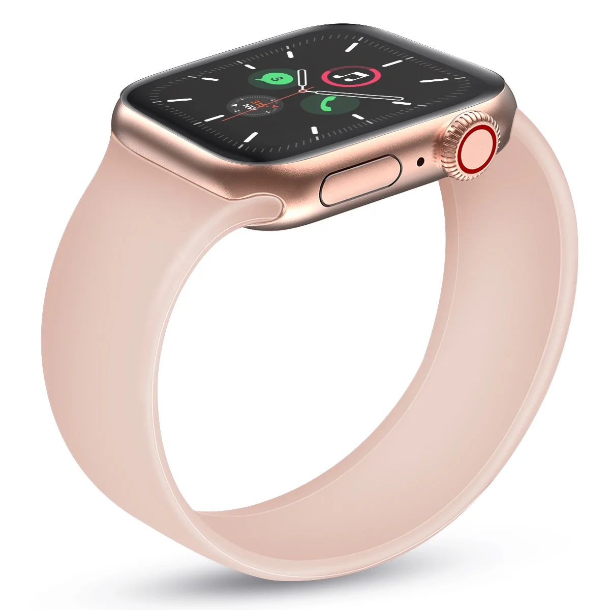 Strap for Watch 5 Band iWatch serie 4/5/6/SE Elastic Belt Silicone Solo Loop bracelet for Apple watch band, As show
Strap for Watch 5 Band iWatch serie 4/5/6/SE Elastic Belt Silicone Solo Loop bracelet for Apple watch band, As show