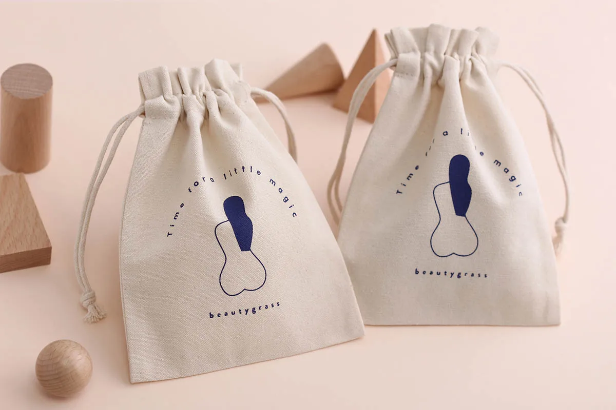 pandasew custom logo drawstring bags jewelry pouch gift cotton