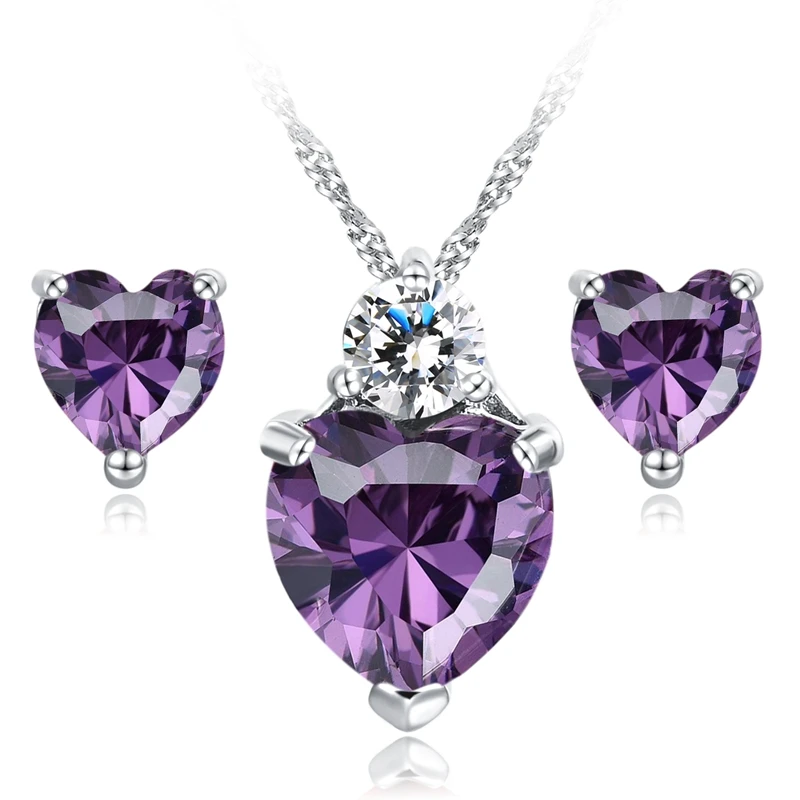 Wholesale Multicolor Heart Crystal Rhinestone Two-piece Jewelry Personalized Suit Accessories,Set Jewelry, Purple
Wholesale Multicolor Heart Crystal Rhinestone Two-piece Jewelry Personalized Suit Accessories,Set Jewelry, Purple