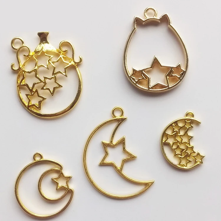Planet Pentagram Moon Metal Frame DIY Epoxy Resin Crafts UV Resin Jewelry Making Pendant Holder Hollow, Kc gold
Planet Pentagram Moon Metal Frame DIY Epoxy Resin Crafts UV Resin Jewelry Making Pendant Holder Hollow, Kc gold