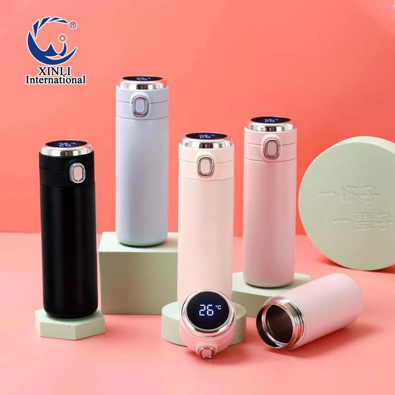 Custom logo LED temperature display pea cup 304 stainless steel intelligent water bottle smart thermos cup, Black blue white powder
Custom logo LED temperature display pea cup 304 stainless steel intelligent water bottle smart thermos cup, Black blue white powder