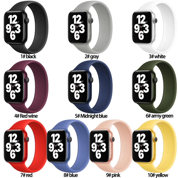Watch Strap Wrist Bands Silicon Sport 38 40 42 44 44mm Silicone Designer Watch Band For Apple Series 6 7
Watch Strap Wrist Bands Silicon Sport 38 40 42 44 44mm Silicone Designer Watch Band For Apple Series 6 7