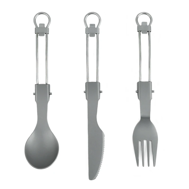Ti55 Pure Titanium Anti RustLightweight Folding Spoon Fork and Knife Set for Outdoor Camping Hiking Travel Tableware, Grey
Ti55 Pure Titanium Anti RustLightweight Folding Spoon Fork and Knife Set for Outdoor Camping Hiking Travel Tableware, Grey