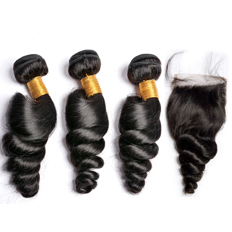 Funtoninght hair closure cuticle aligned raw virgin hair extension packaging long loose wave bundles with closure
Funtoninght hair closure cuticle aligned raw virgin hair extension packaging long loose wave bundles with closure