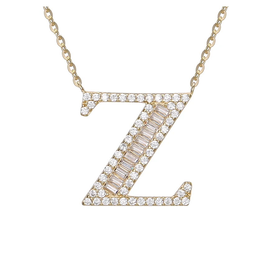 01080 Xuping fashion necklacePlatinum plated letter Z Necklace with Small Cubic Zirconia for women
01080 Xuping fashion necklacePlatinum plated letter Z Necklace with Small Cubic Zirconia for women