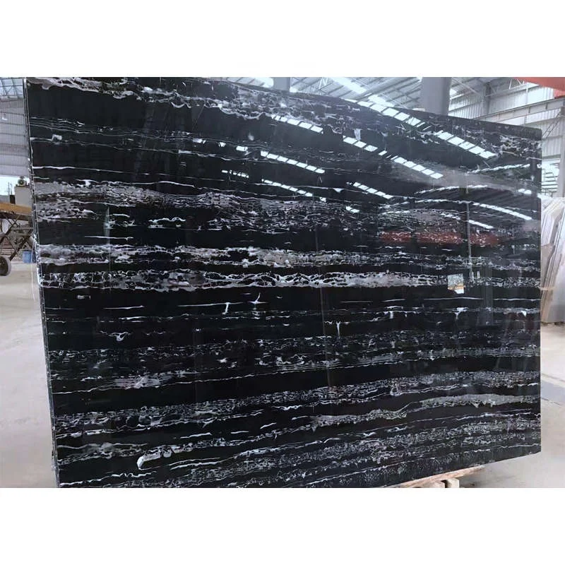 silver dragon marble Chinese black marble with white veins