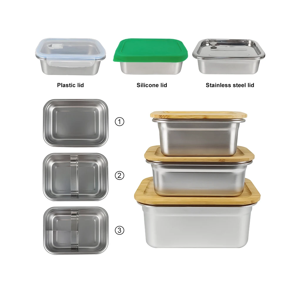 Wholesale lunch box 2020 new style lunch box stainless steel takeaway food containers bento bamboo kids lunch box, Multi color
Wholesale lunch box 2020 new style lunch box stainless steel takeaway food containers bento bamboo kids lunch box, Multi color