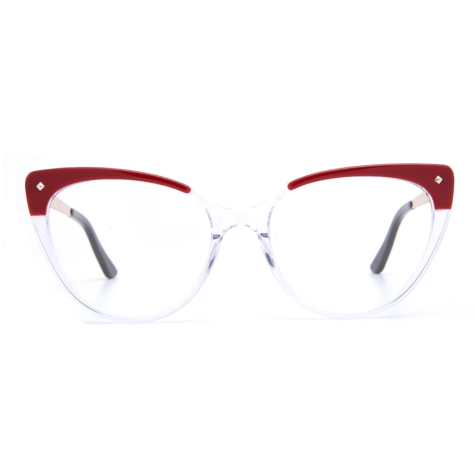 Women cat eye Acetate eyeglasses frames wholesale acetate with metal optical frames
Women cat eye Acetate eyeglasses frames wholesale acetate with metal optical frames