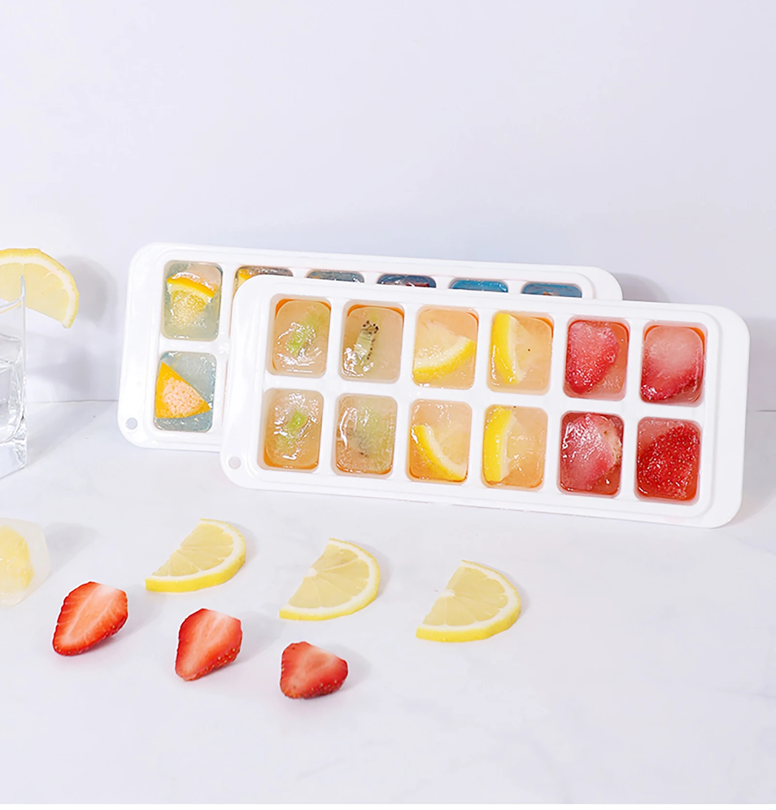 Custom BPA Free Food Grade Silica Gel Ice Mold Maker Flexible Silicone Ice Cube Tray With Lid, Orange / blue
Custom BPA Free Food Grade Silica Gel Ice Mold Maker Flexible Silicone Ice Cube Tray With Lid, Orange / blue