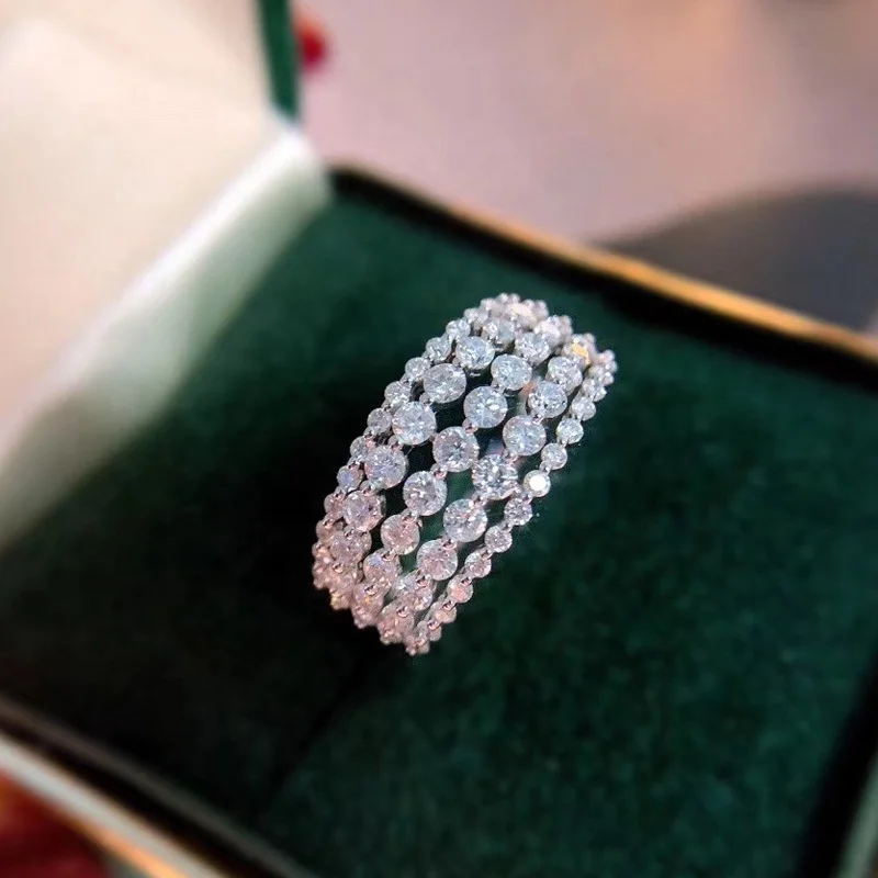 Fashion Geometric 5 Rows Luxury Created Zircon adjustable Ring For Women Wedding Jewelry Gift, Customized color
Fashion Geometric 5 Rows Luxury Created Zircon adjustable Ring For Women Wedding Jewelry Gift, Customized color