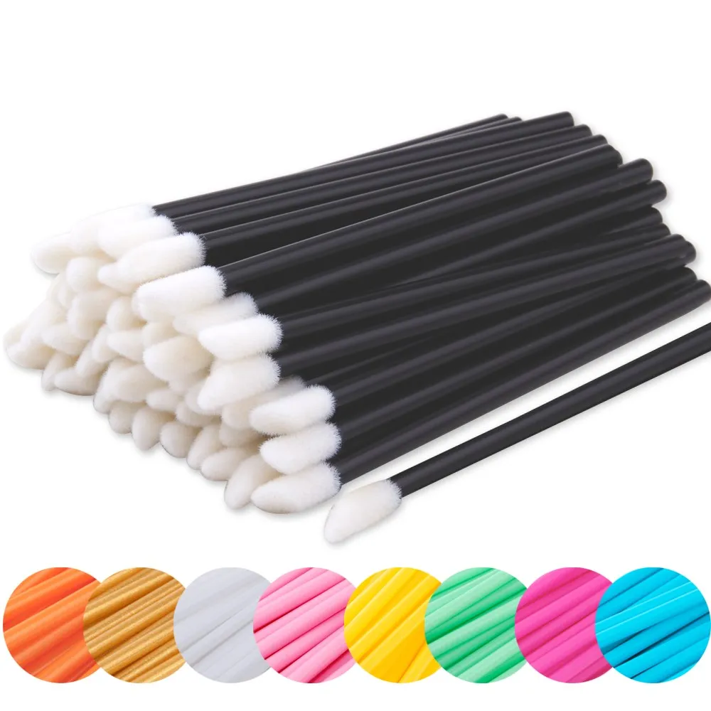 50 lip brushes Disposable eyelash brushes for single eyelash removal clean mascara applicator lip gloss, Pink,rose,white,yellow,black
50 lip brushes Disposable eyelash brushes for single eyelash removal clean mascara applicator lip gloss, Pink,rose,white,yellow,black