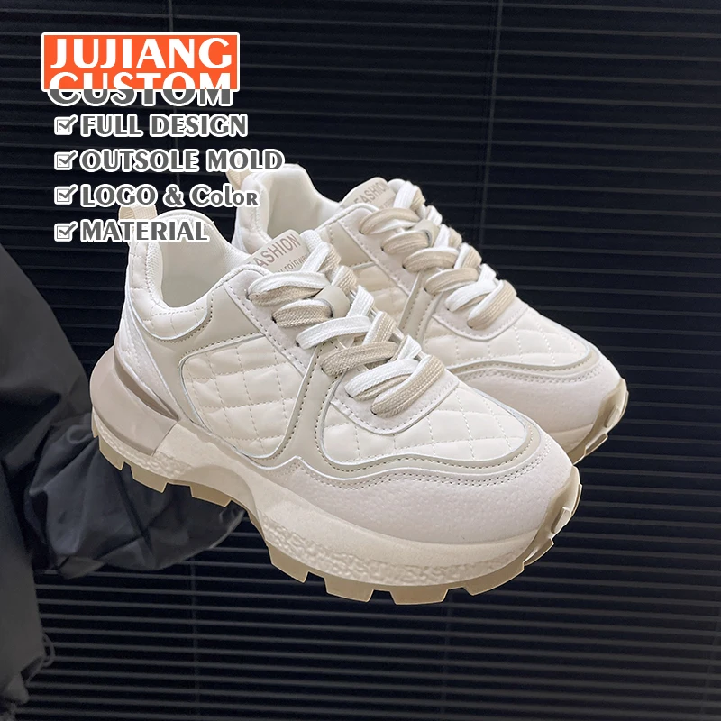 2024 Women's Chunky Platform Sneakers Casual Lace-Up Sport Shoes with Mesh Insole Rubber Sole for Summer Korean Fashion
2024 Women's Chunky Platform Sneakers Casual Lace-Up Sport Shoes with Mesh Insole Rubber Sole for Summer Korean Fashion