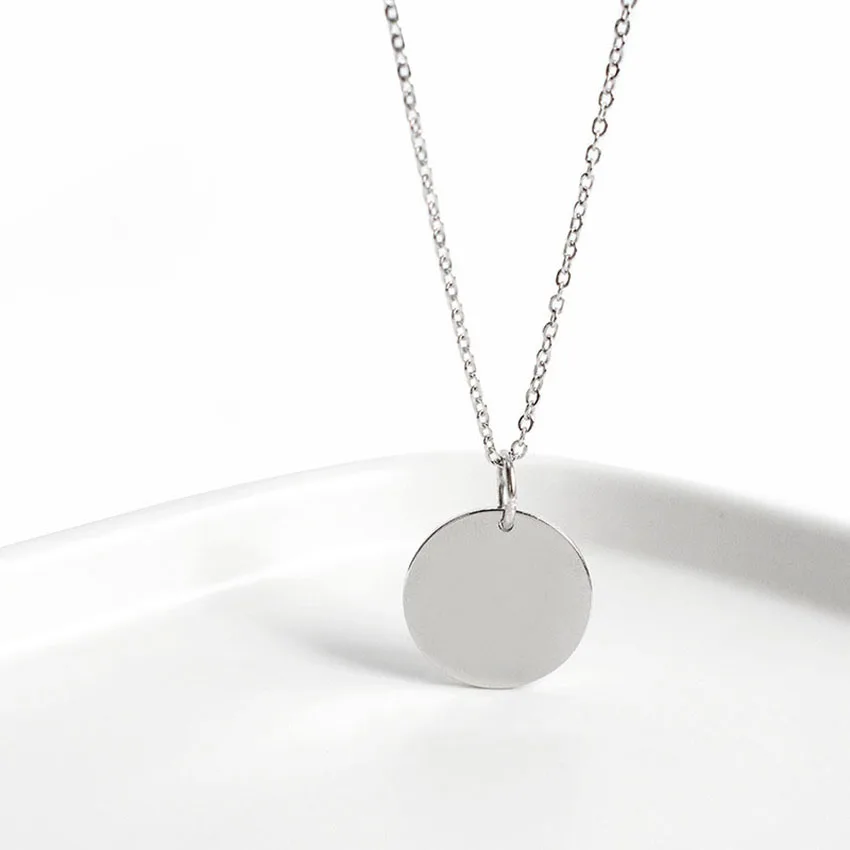 Chic Simple Female Disc Clavicle Chain S925 Sterling Silver Necklace Round Pendant Custom Silver Jewelry, Silver color
Chic Simple Female Disc Clavicle Chain S925 Sterling Silver Necklace Round Pendant Custom Silver Jewelry, Silver color