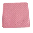 Factory price non slip tasteless shower rubber bath mat with drain hole