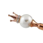 Stationary Mother of Branded Bling Pearl Crown Metal Ball pen with logo