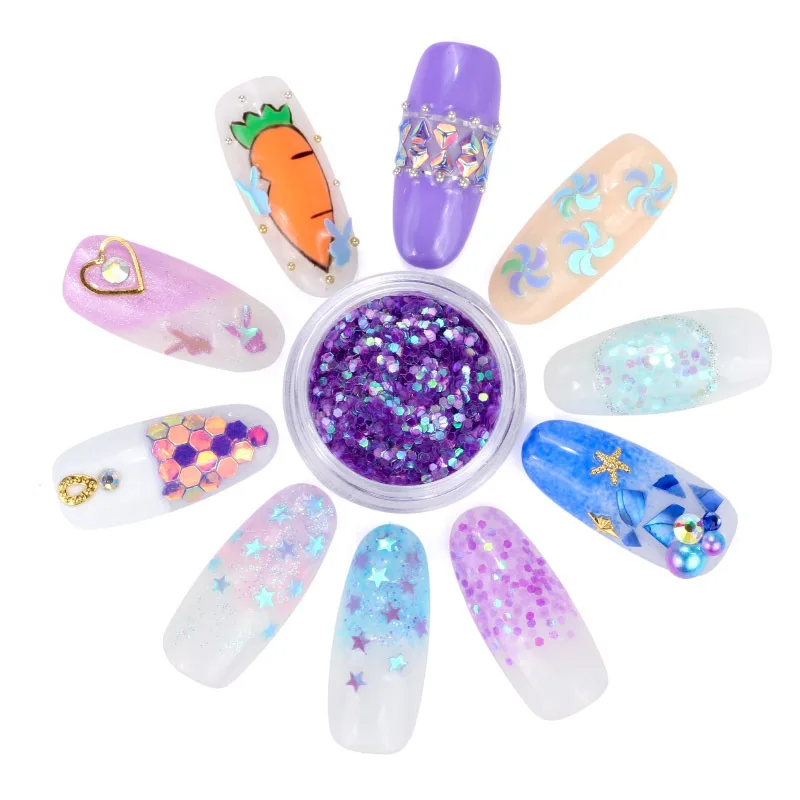 12 Box Set Laser Colorful DIY Beauty Nail Design Star Nail Decorations Wholesale Flower Nail Art
12 Box Set Laser Colorful DIY Beauty Nail Design Star Nail Decorations Wholesale Flower Nail Art