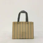 High Quality Striped Tote PP Non Woven Handle Gift Clothing Shopping Bags