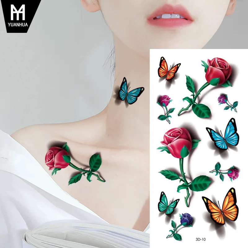 Popular 3D Flower butterfly Body Temporary Tattoo Sticker Paper Animal Fish Insect Fruit Tree Leaf Lipsticks Tattoo Sticker
Popular 3D Flower butterfly Body Temporary Tattoo Sticker Paper Animal Fish Insect Fruit Tree Leaf Lipsticks Tattoo Sticker