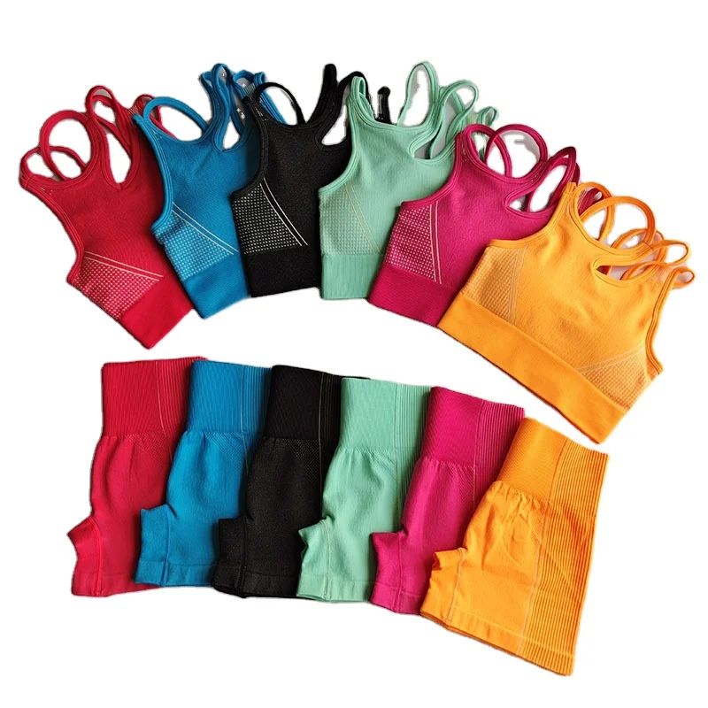 Trendy New Spandex Seamless Workout Shorts Set Women's Colorful High Waist Compression Fitness Sets
Trendy New Spandex Seamless Workout Shorts Set Women's Colorful High Waist Compression Fitness Sets