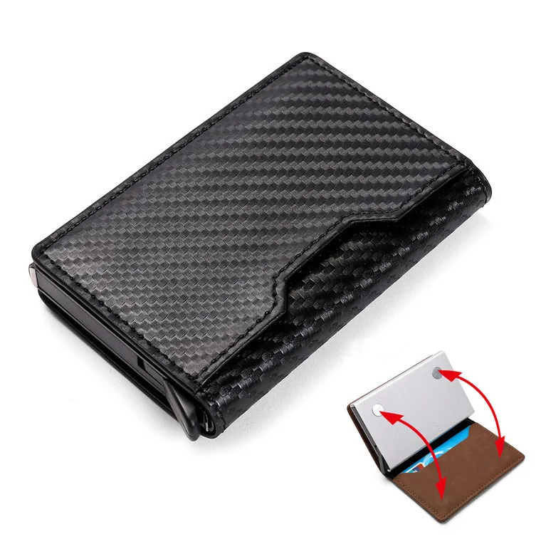 Carbon fiber pop up slim card holder aluminum magnetic RFID business card holder, Red, blue, black, coffee, brown, carbon fiber black
Carbon fiber pop up slim card holder aluminum magnetic RFID business card holder, Red, blue, black, coffee, brown, carbon fiber black