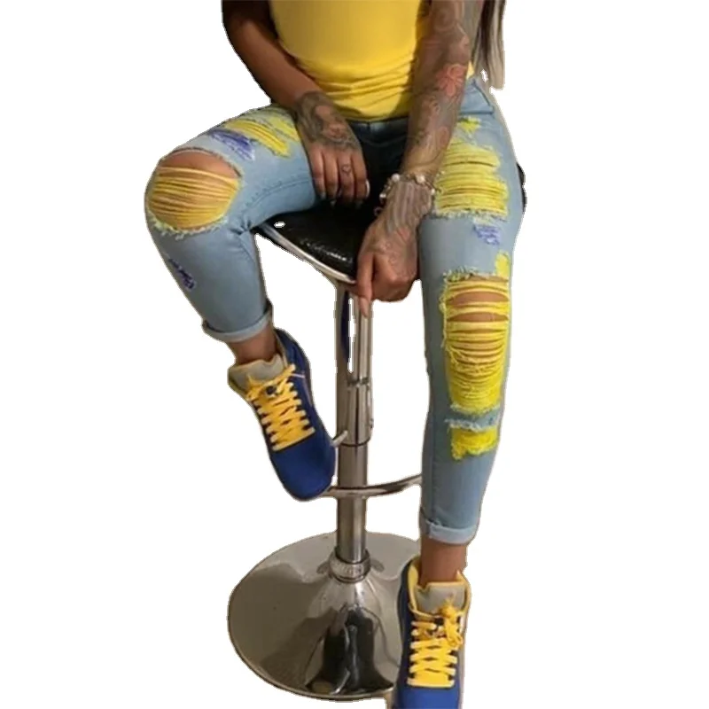 New arrivals Light colored ripped jeans skinny plus size women's jeans High waist boyfriend jeans fall Trousers denim pants
New arrivals Light colored ripped jeans skinny plus size women's jeans High waist boyfriend jeans fall Trousers denim pants