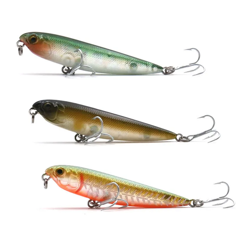3.4g/60mm Floating Mini Pencil Fishing Lure Crankbait Minnow Popper Stick Top Water Hard Lure Fishing Bait, 5 colors
3.4g/60mm Floating Mini Pencil Fishing Lure Crankbait Minnow Popper Stick Top Water Hard Lure Fishing Bait, 5 colors