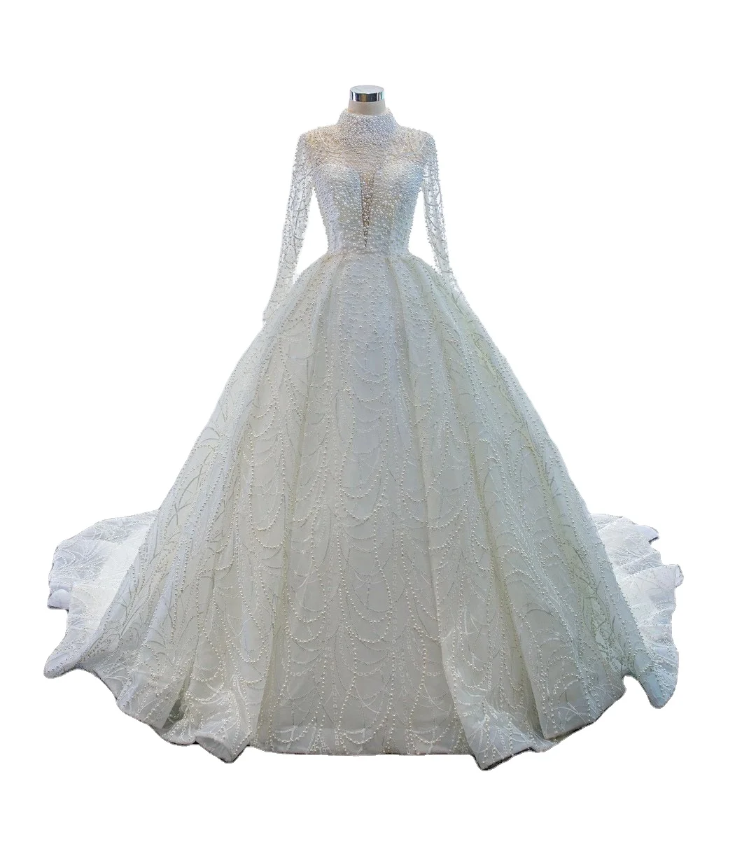 luxury pear bead lace Muslim wedding dress wholesale hight neck wedding ivory bridal gown ball long sleeves ball gown, Custom made
luxury pear bead lace Muslim wedding dress wholesale hight neck wedding ivory bridal gown ball long sleeves ball gown, Custom made