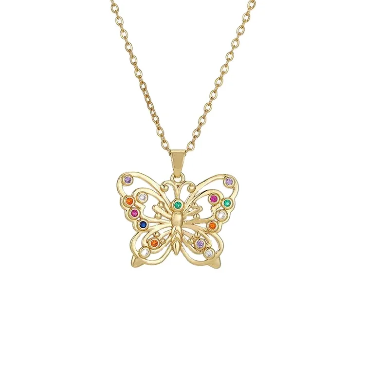 Retro Trendy Copper Micro-Inlaid Zircon Butterfly Necklace Pendant Simple Summer 2021
Retro Trendy Copper Micro-Inlaid Zircon Butterfly Necklace Pendant Simple Summer 2021