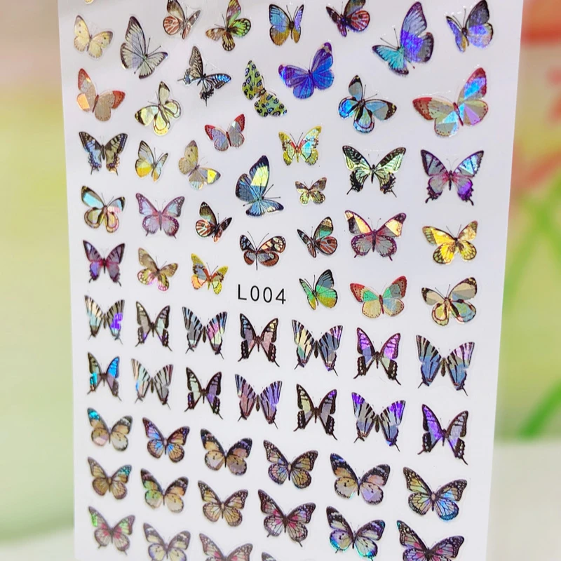 L001-024 Glitter Color Nail Sticker Supplies 2d L Series Wholesale Toe Hot sale fashional Laser Butterfly
L001-024 Glitter Color Nail Sticker Supplies 2d L Series Wholesale Toe Hot sale fashional Laser Butterfly